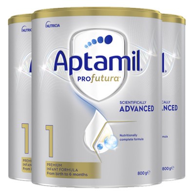 【澳洲直邮】Nutricia爱他美 Aptamil白金 1段奶粉 3桶 新包装（注：新版克重从900g降到800g）